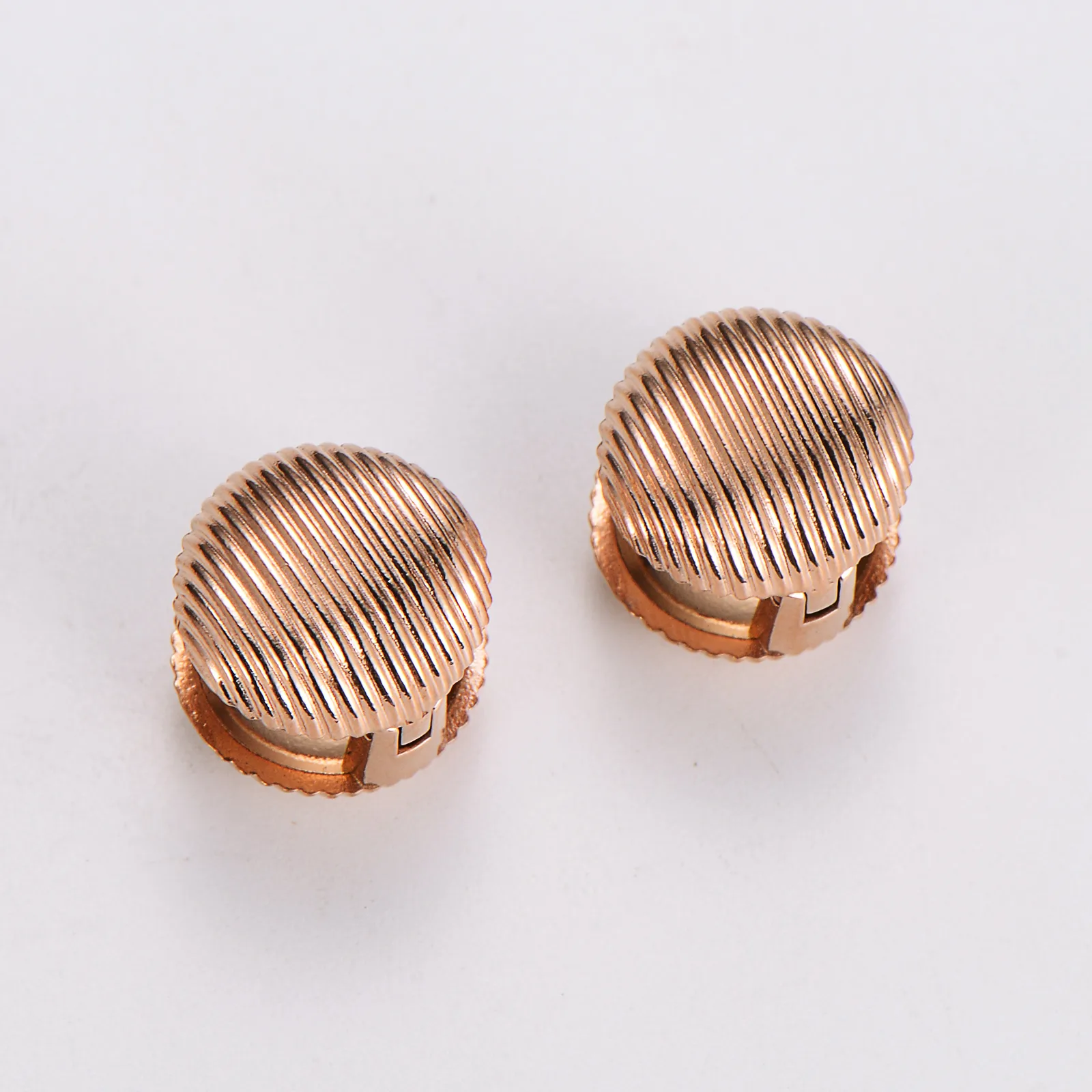 1 Pair Hip-Hop Retro Simple Style Round 304 Stainless Steel Ear Studs display picture 2