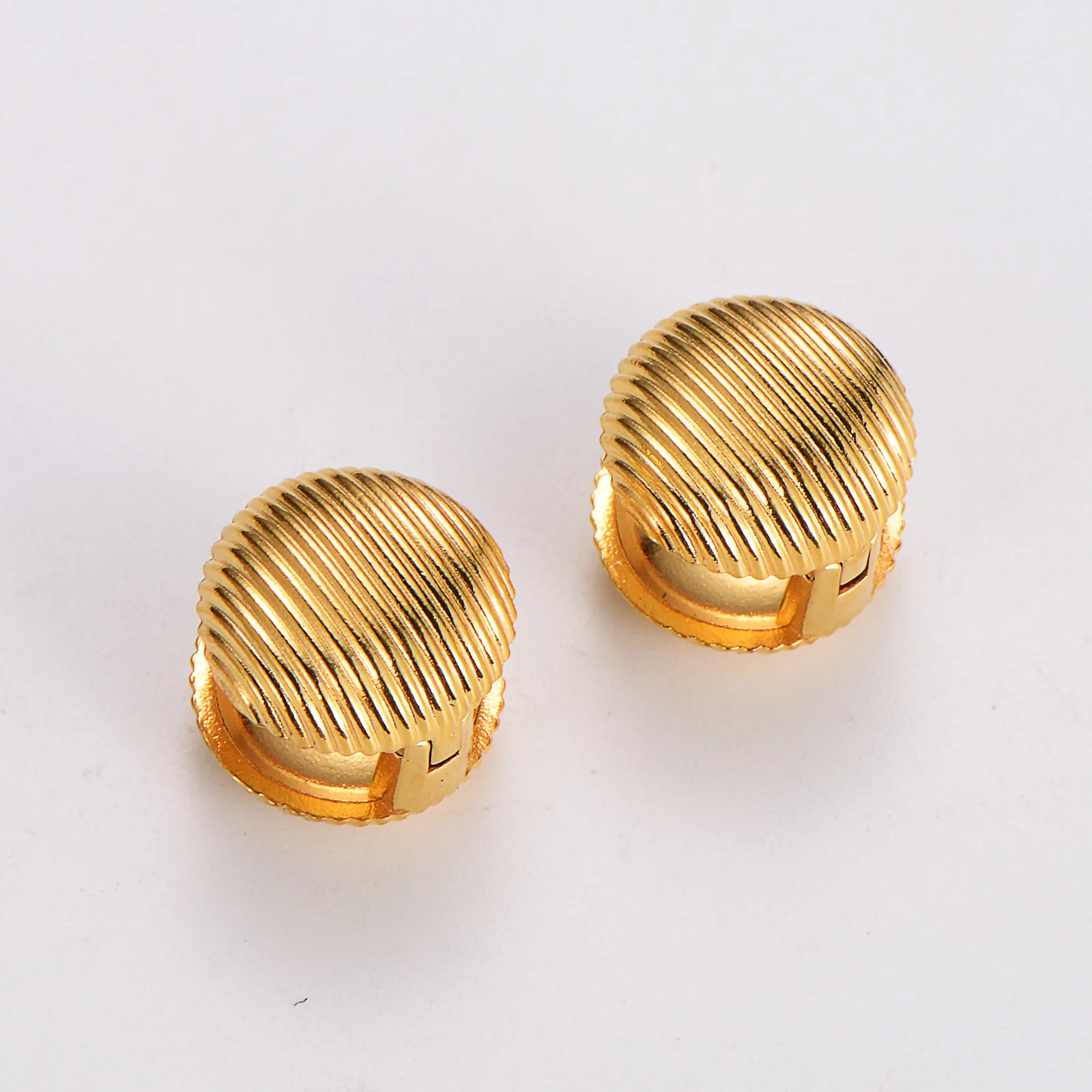 1 Pair Hip-Hop Retro Simple Style Round 304 Stainless Steel Ear Studs display picture 3