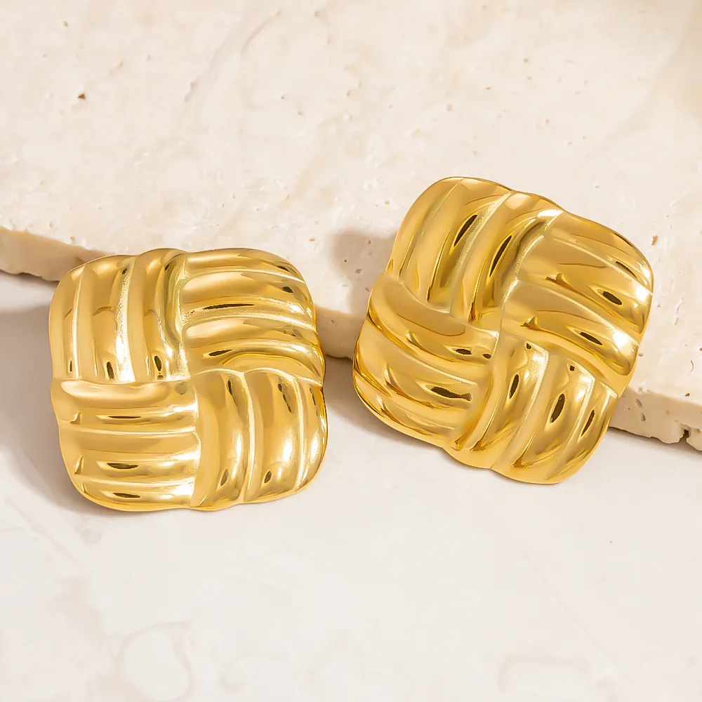 1 Pair Vintage Style Classic Style Irregular 304 Stainless Steel Ear Studs display picture 11