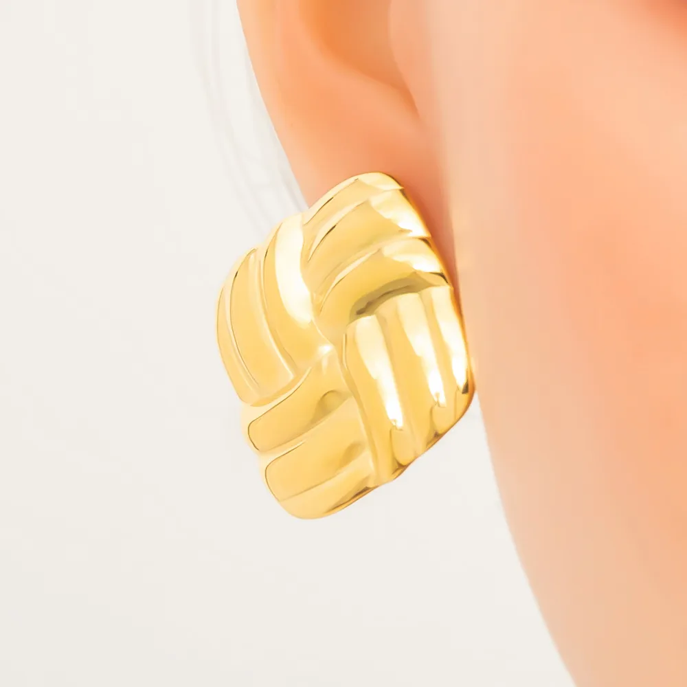 1 Pair Vintage Style Classic Style Irregular 304 Stainless Steel Ear Studs display picture 7