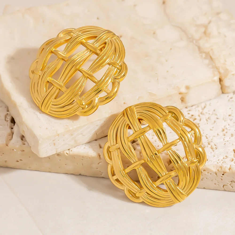 1 Pair Vintage Style Classic Style Irregular 304 Stainless Steel Ear Studs display picture 15