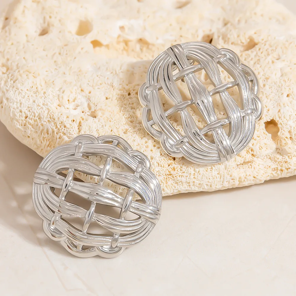 1 Pair Vintage Style Classic Style Irregular 304 Stainless Steel Ear Studs display picture 17