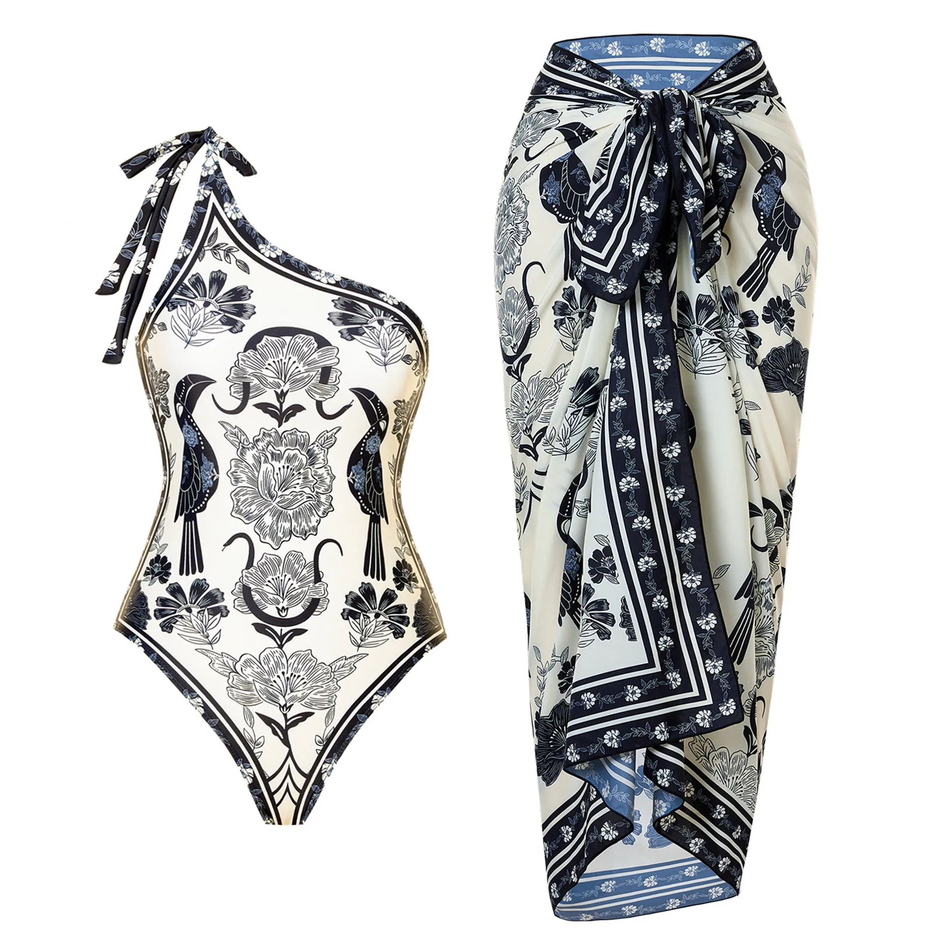 Women's Sexy Bohemian 2 Pieces Set One Piece Swimwear display picture 1