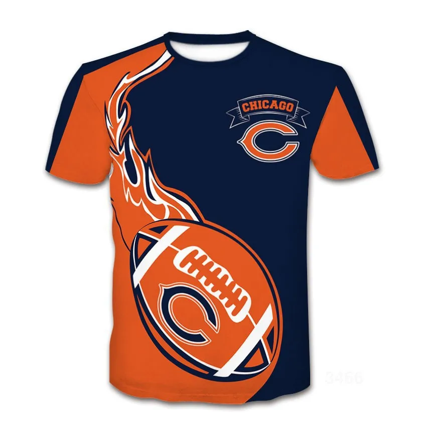 Men's Letter Color Block Football Casual Round Neck Short Sleeve Loose Men's T-shirt display picture 1
