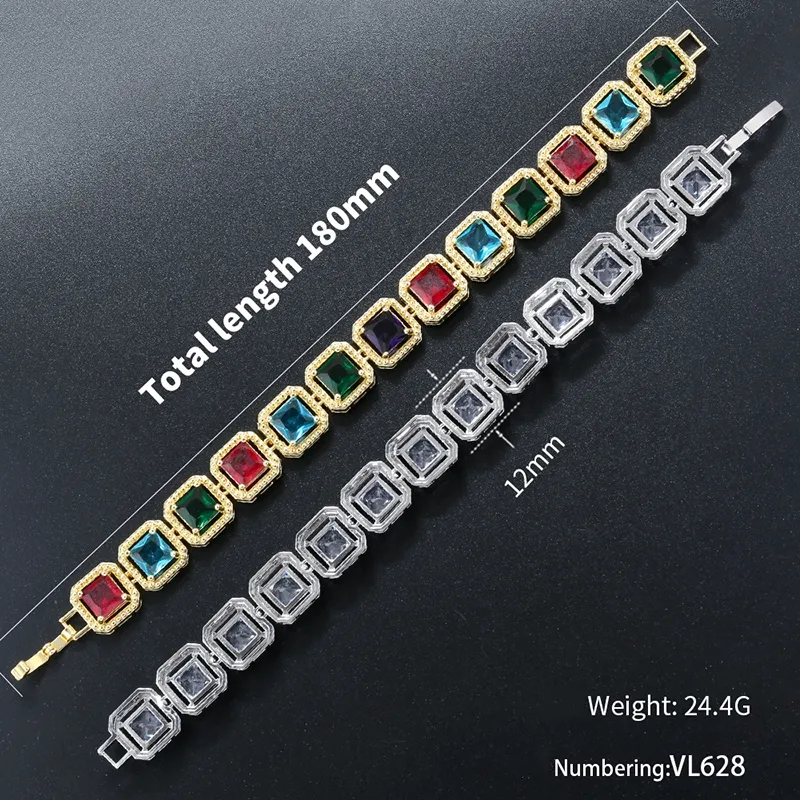 Elegant Luxurious Shiny Geometric Copper Plating Inlay Zircon 18K Gold Plated Women's Bracelets display picture 2