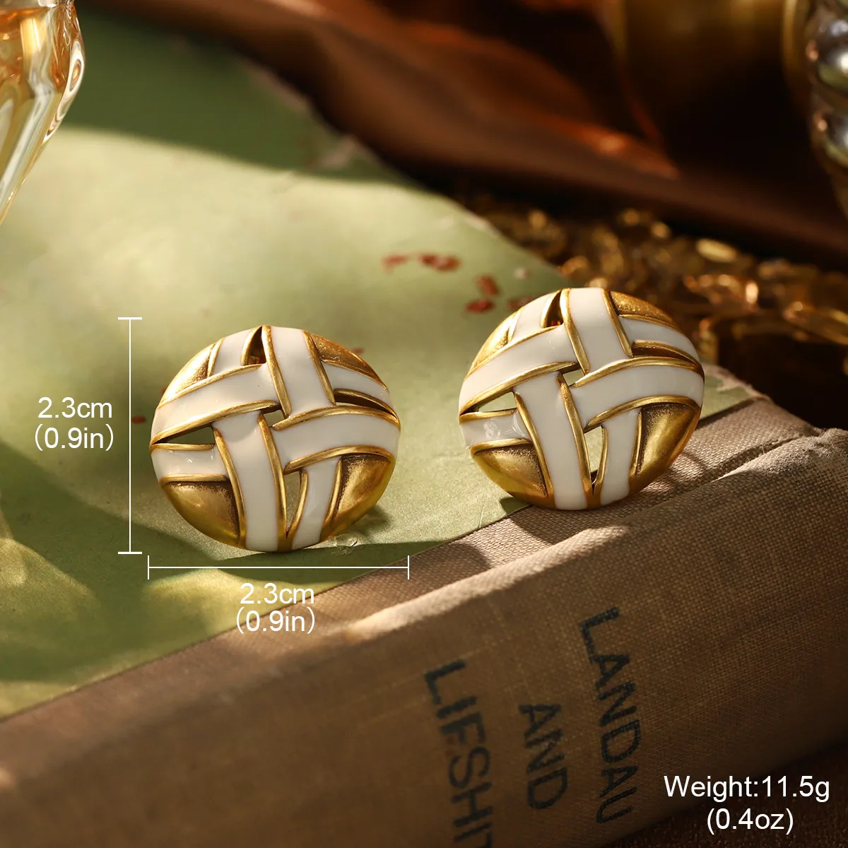 Classical Retro Geometric Brass Women's Rings Earrings display picture 5
