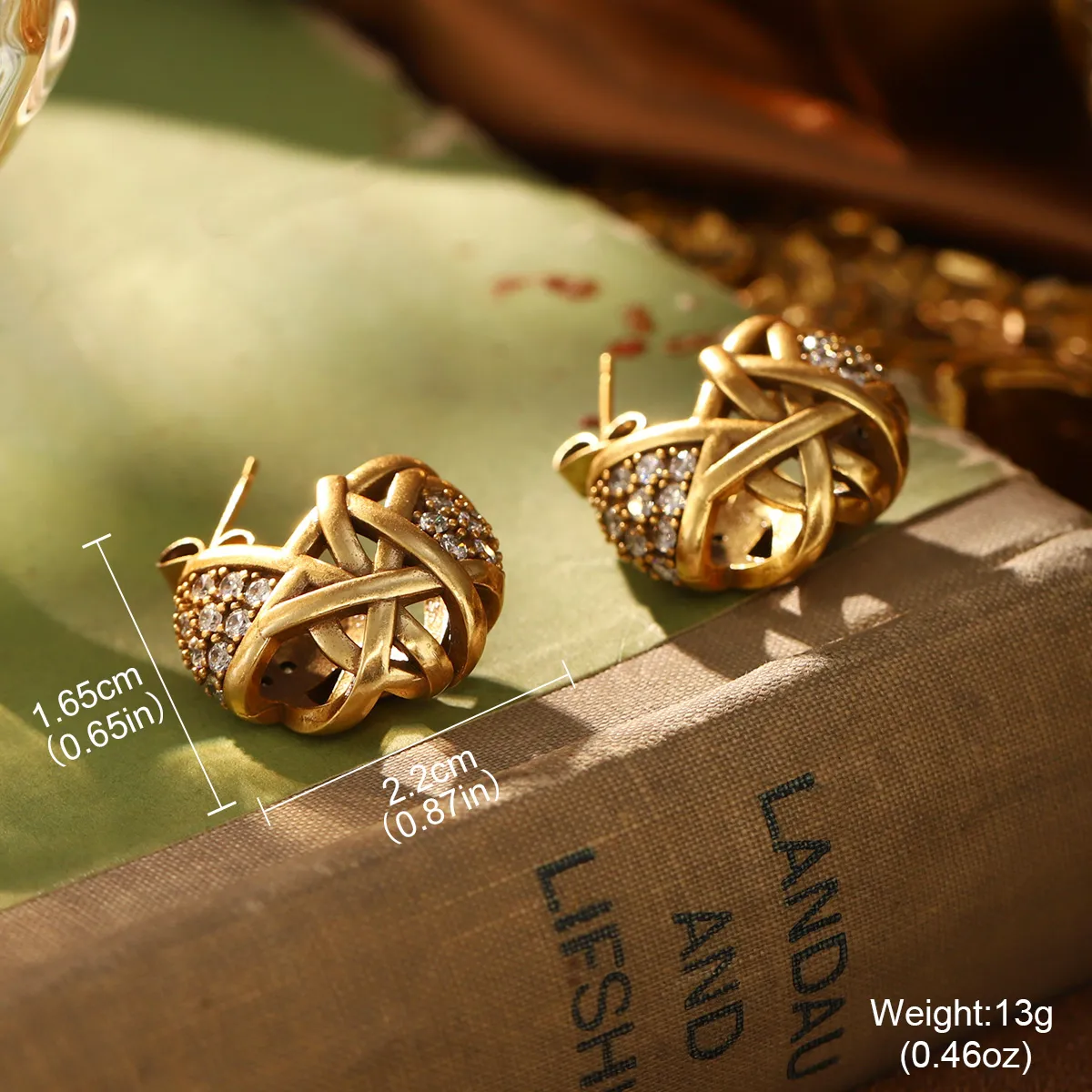 Classical Retro Geometric Brass Women's Rings Earrings display picture 6