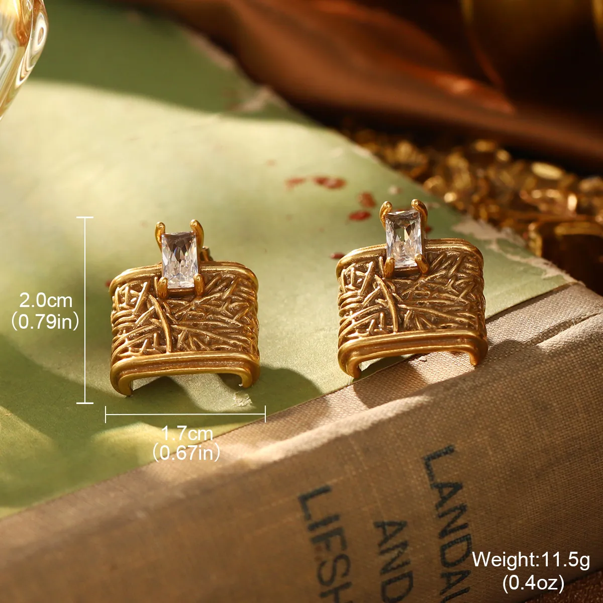 Classical Retro Geometric Brass Women's Rings Earrings display picture 10
