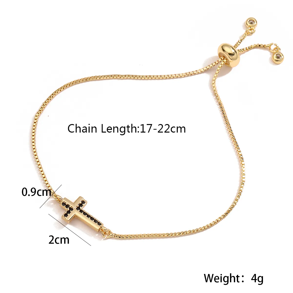 Retro Simple Style Cross Copper Women's Bracelets display picture 6