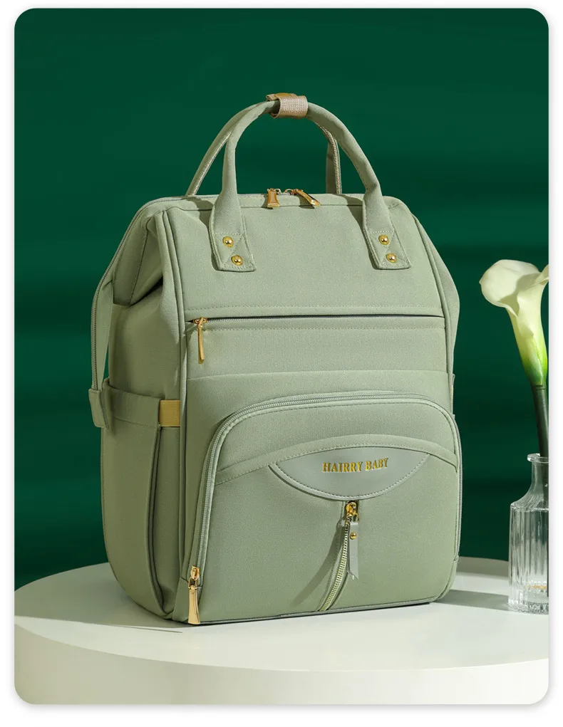 Portable Baby Diaper Bag  Large Capacity Out-of-Home Storage Bag Independent Milk Warehouse Multi-Compartment Mummy Backpack display picture 24