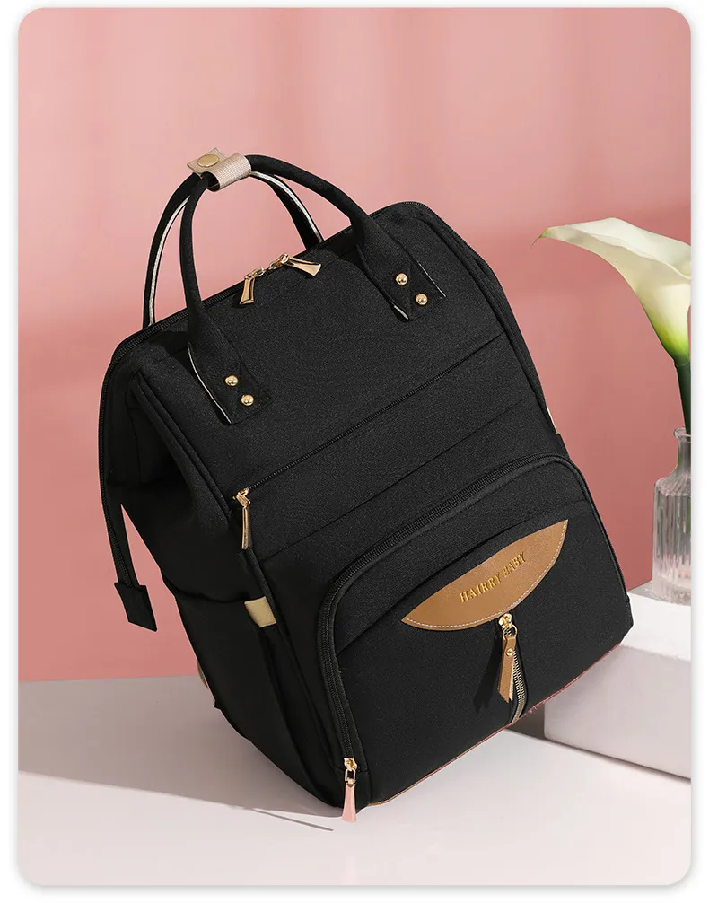 Portable Baby Diaper Bag  Large Capacity Out-of-Home Storage Bag Independent Milk Warehouse Multi-Compartment Mummy Backpack display picture 25