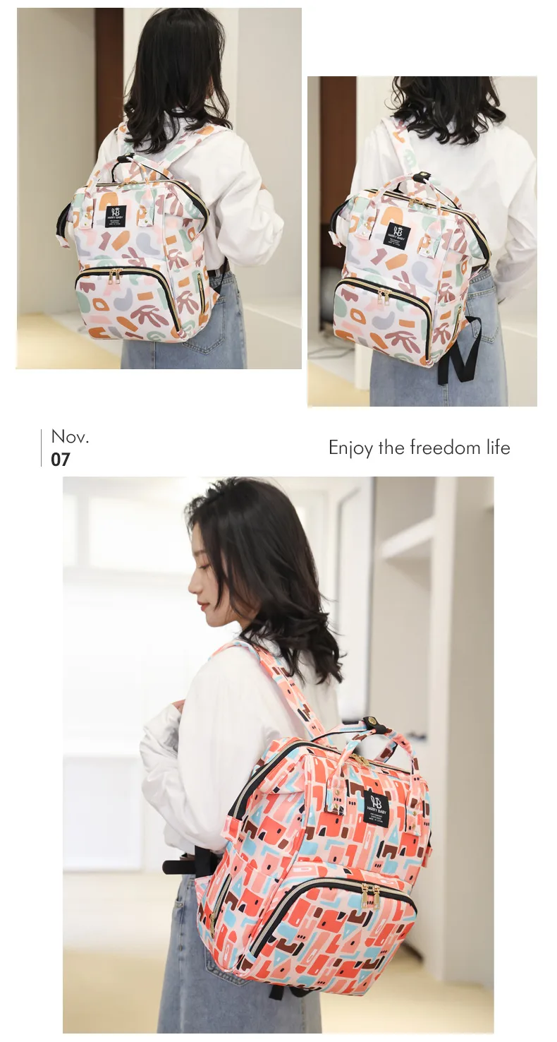 Mummy Bag  New Stylish And Lightweight Multifunctional Baby Bag Backpack Large Capacity Breastmilk Storage Mummy Backpack display picture 5