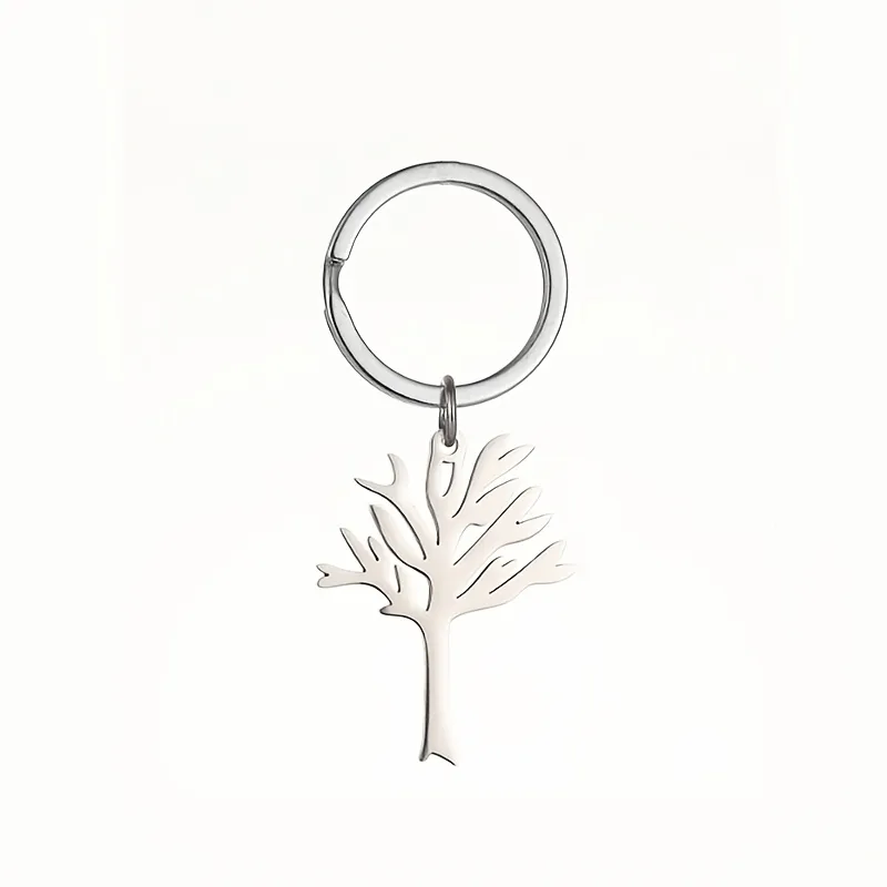 Simple Style Commute Life Tree 304 Stainless Steel Bag Pendant Keychain display picture 1