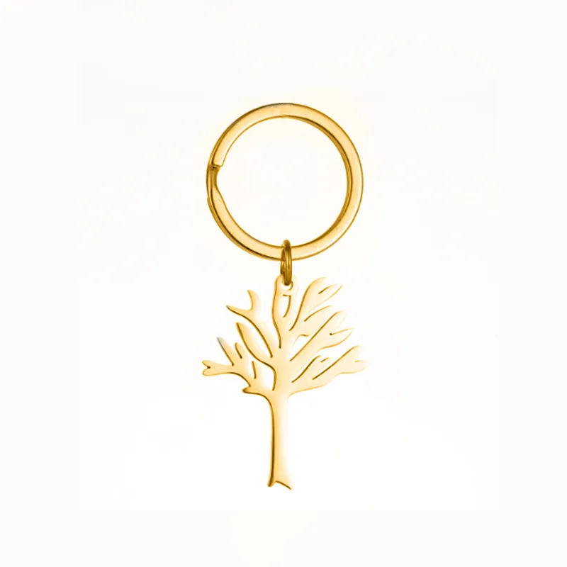 Simple Style Commute Life Tree 304 Stainless Steel Bag Pendant Keychain display picture 2