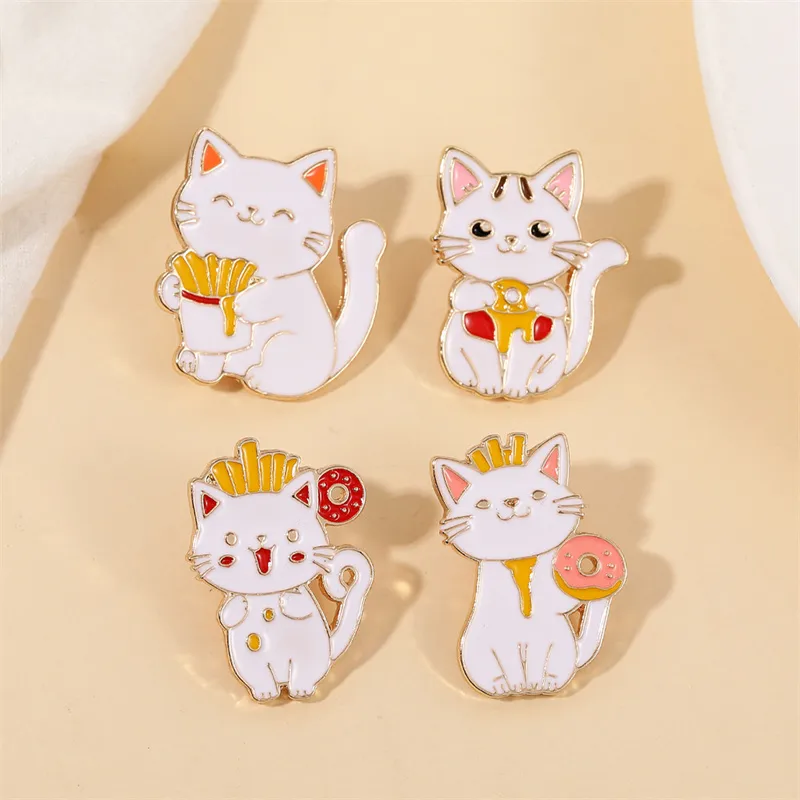 Cartoon Style Cute Cartoon Cat Alloy Plating Women's Brooches display picture 5