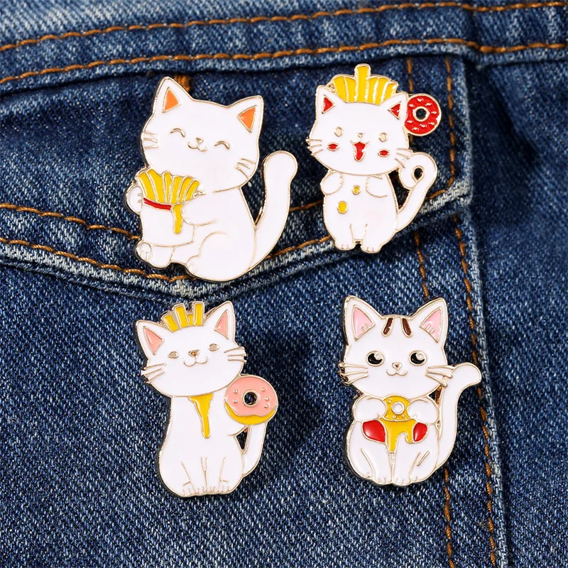 Cartoon Style Cute Cartoon Cat Alloy Plating Women's Brooches display picture 1