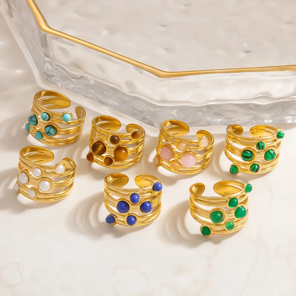 Vintage Style Simple Style Irregular 304 Stainless Steel Women's Rings display picture 1