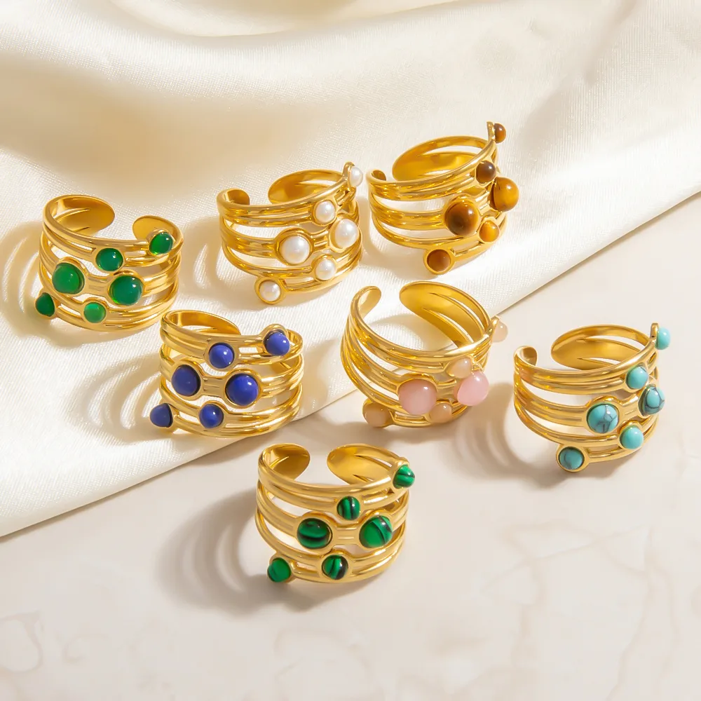 Vintage Style Simple Style Irregular 304 Stainless Steel Women's Rings display picture 2