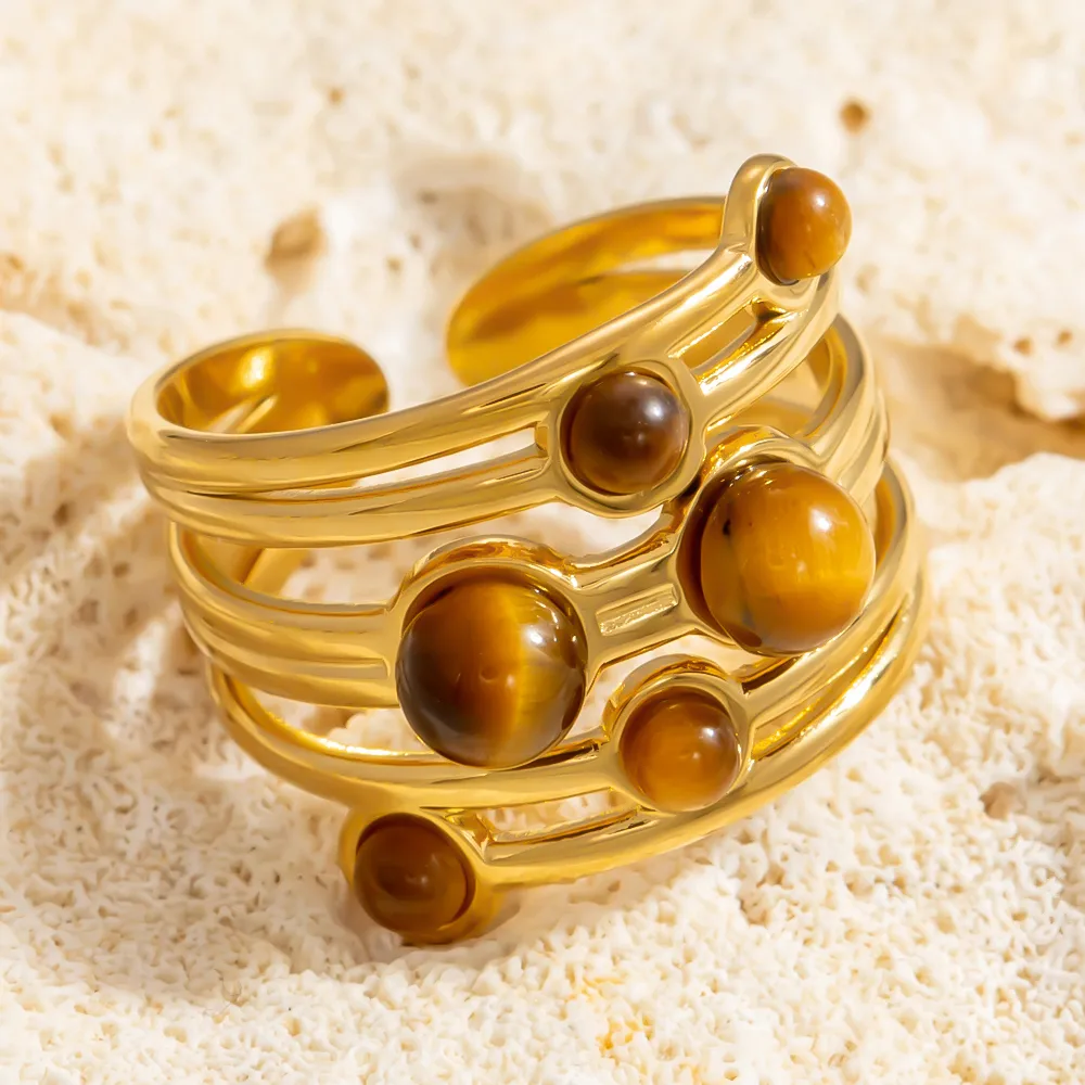 Vintage Style Simple Style Irregular 304 Stainless Steel Women's Rings display picture 3