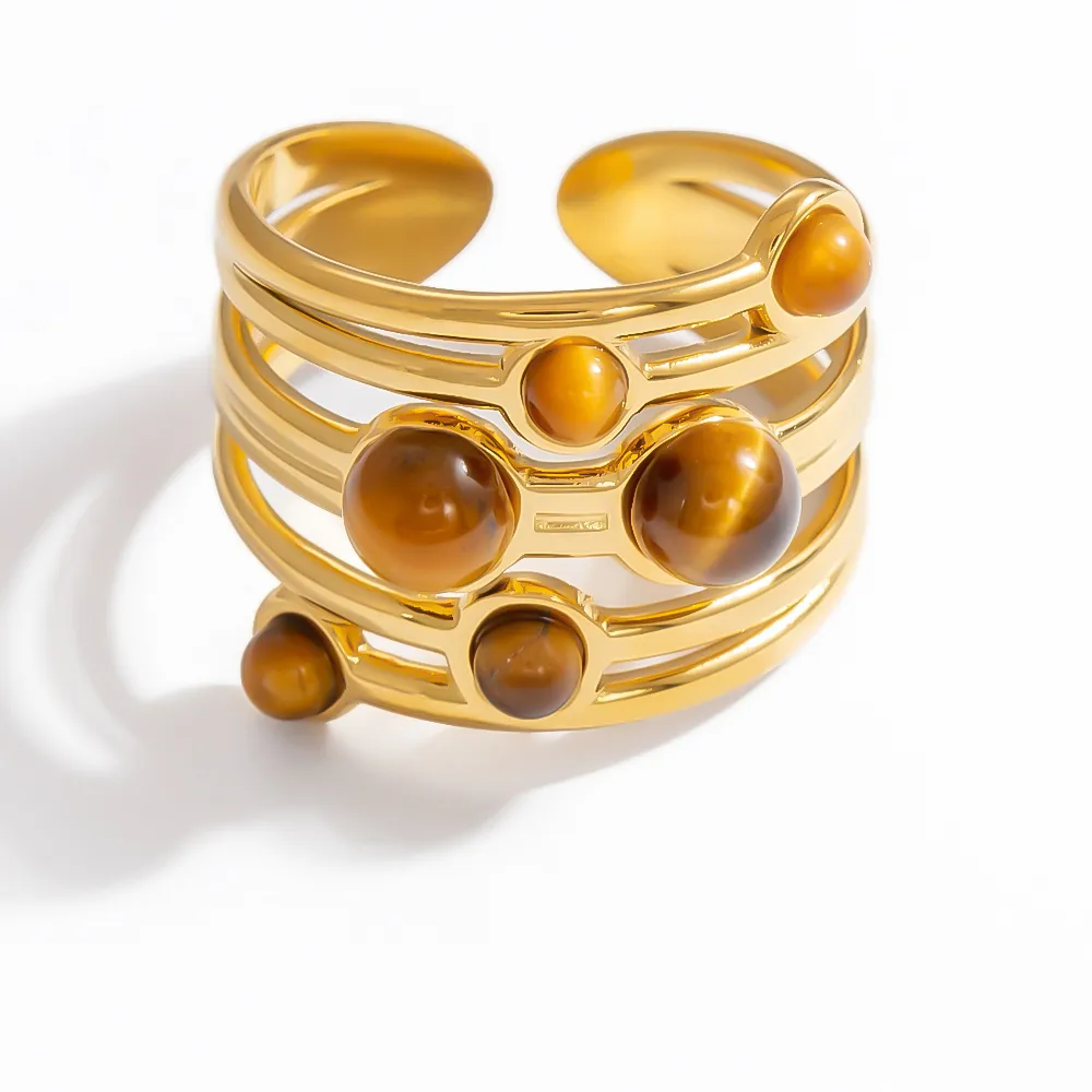 Vintage Style Simple Style Irregular 304 Stainless Steel Women's Rings display picture 14