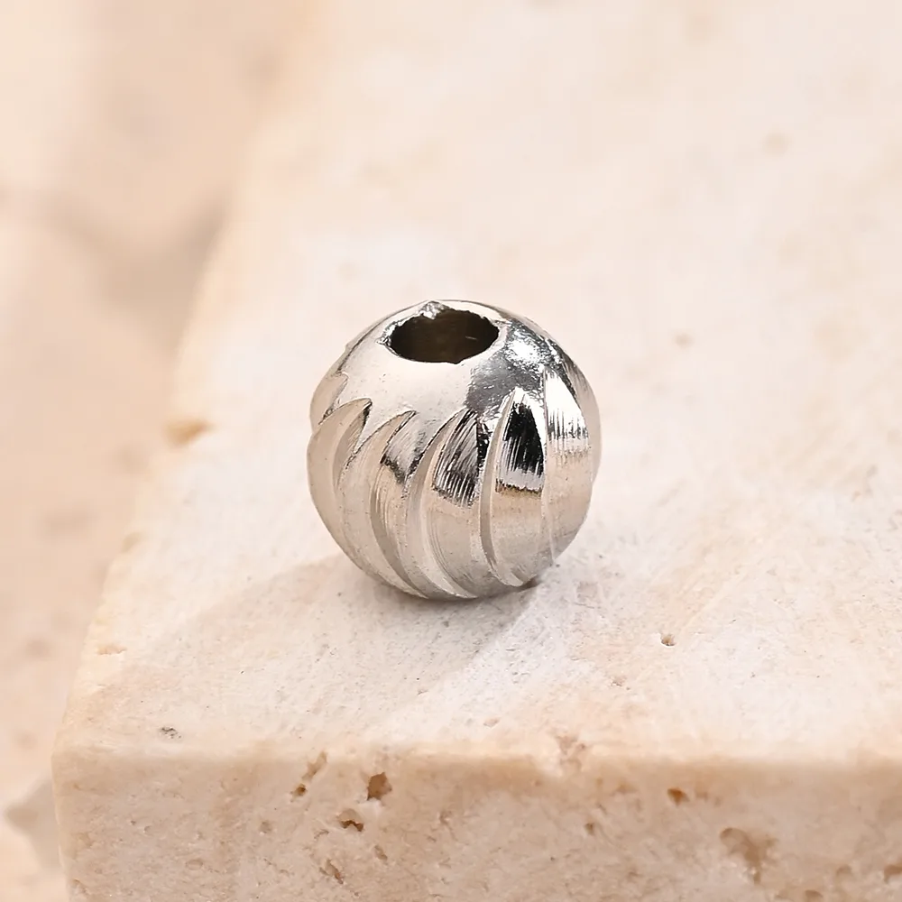 Casual Modern Style Simple Style Round Simple Copper Handmade Polishing Plating 18K Gold Plated White Gold Plated Silver Plated DIY Jewelry Accessories display picture 3