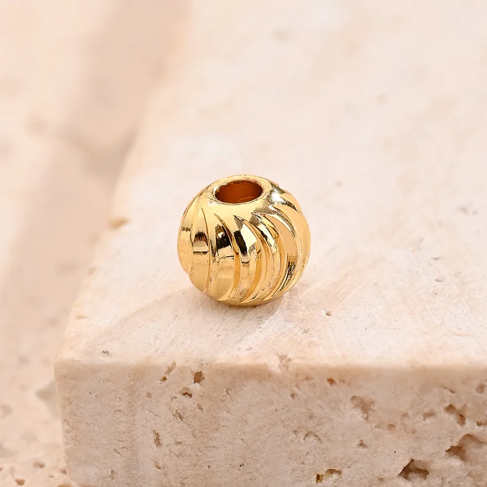 Casual Modern Style Simple Style Round Simple Copper Handmade Polishing Plating 18K Gold Plated White Gold Plated Silver Plated DIY Jewelry Accessories display picture 5