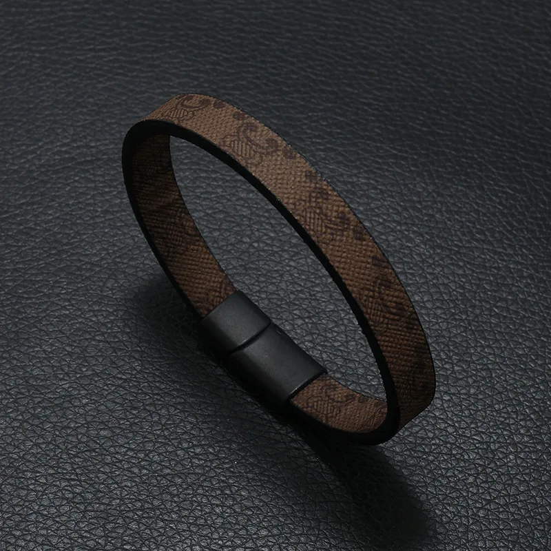 Simple Fashion European And American Style Bracelet Foreign Trade Printed Pattern Stripe Magnetic Buckle Bracelet  Factory Direct Sales display picture 7