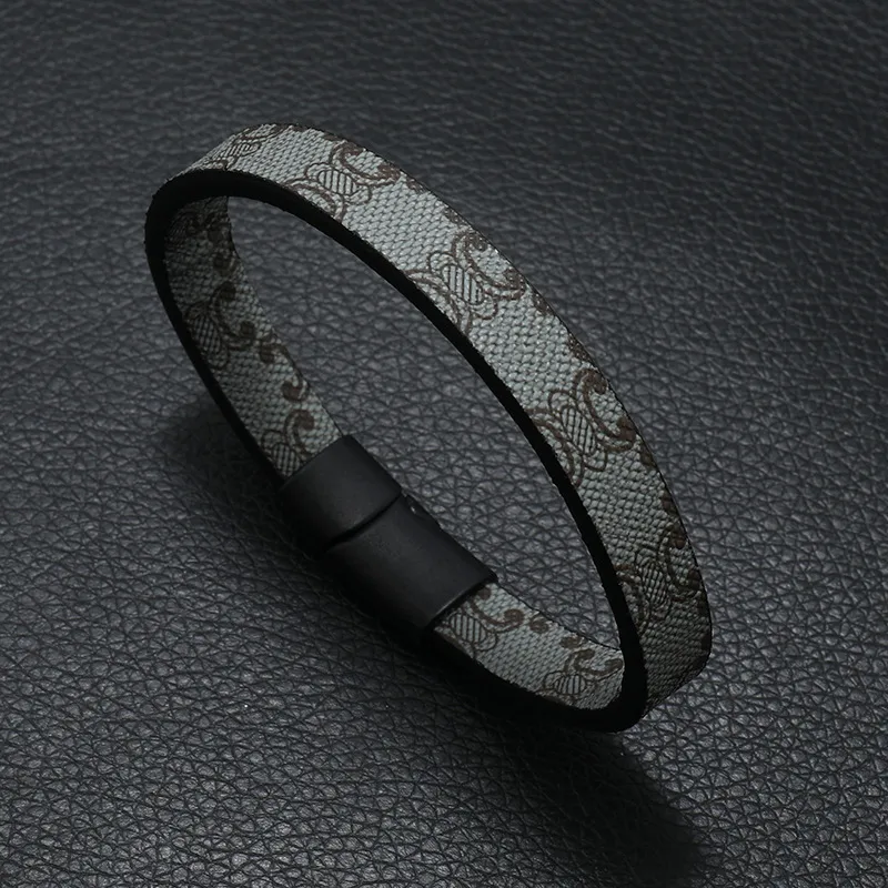 Simple Fashion European And American Style Bracelet Foreign Trade Printed Pattern Stripe Magnetic Buckle Bracelet  Factory Direct Sales display picture 8