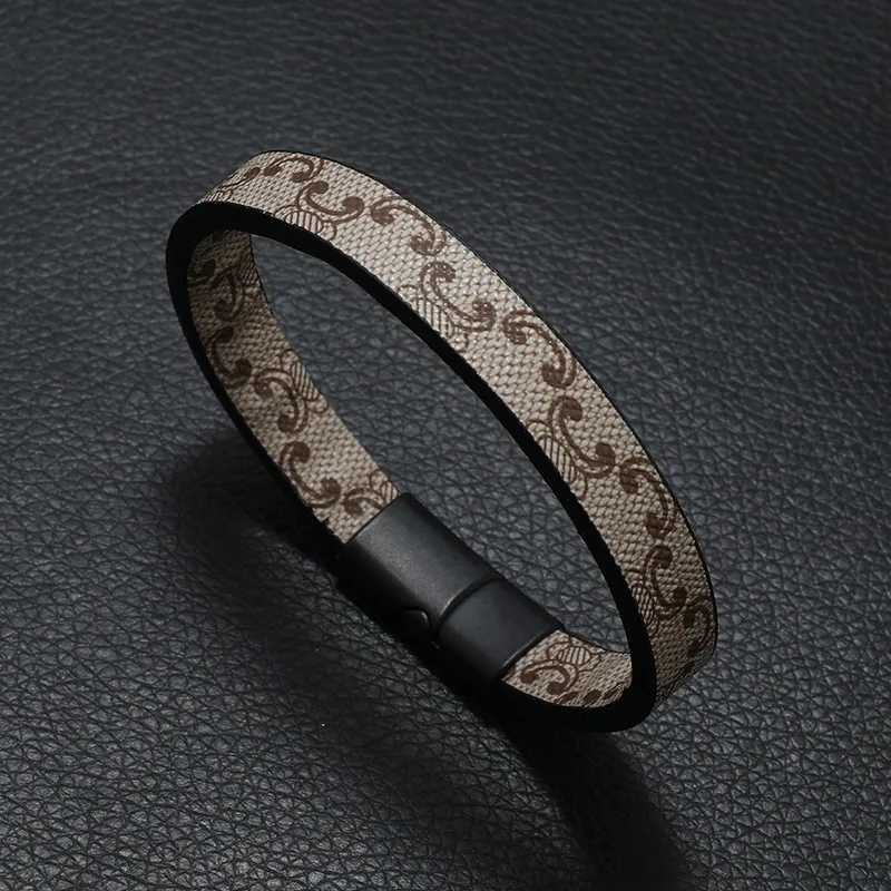 Simple Fashion European And American Style Bracelet Foreign Trade Printed Pattern Stripe Magnetic Buckle Bracelet  Factory Direct Sales display picture 9