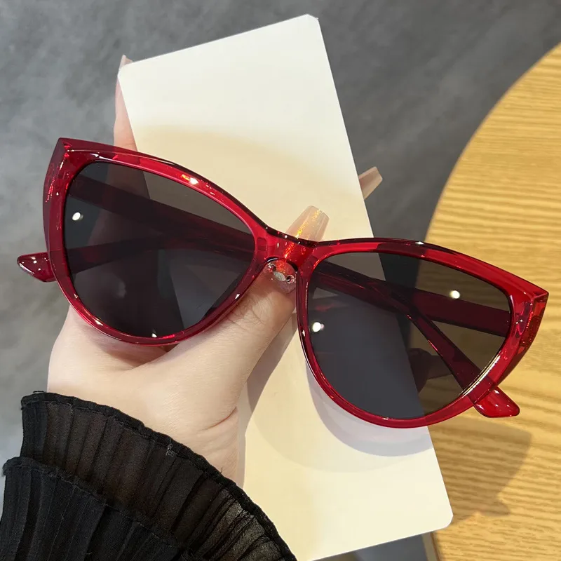 Vacation Simple Style Solid Color Ac Cat Eye Full Frame Glasses display picture 2
