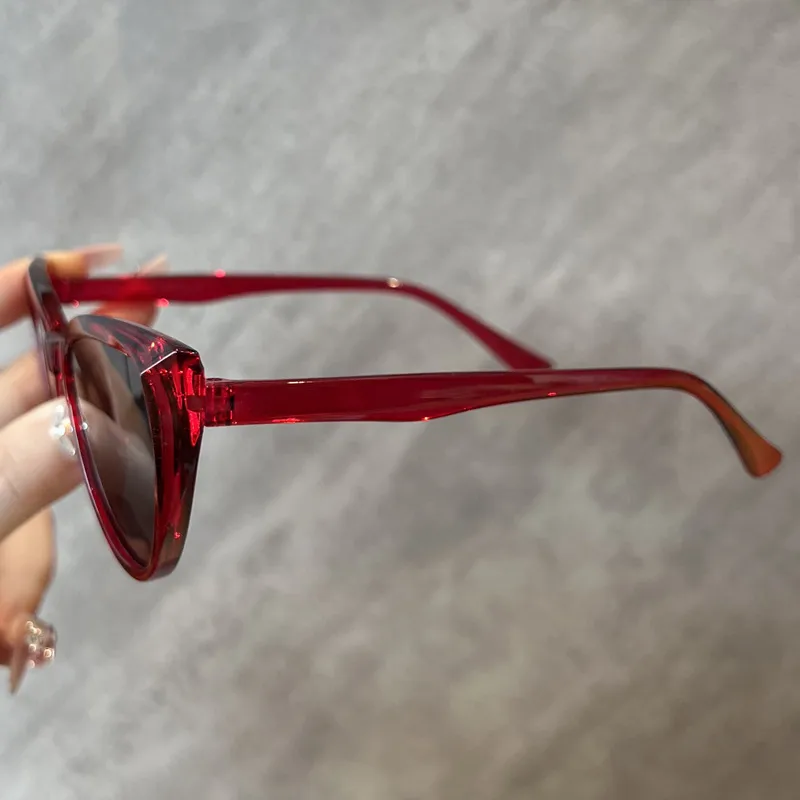 Vacation Simple Style Solid Color Ac Cat Eye Full Frame Glasses display picture 3