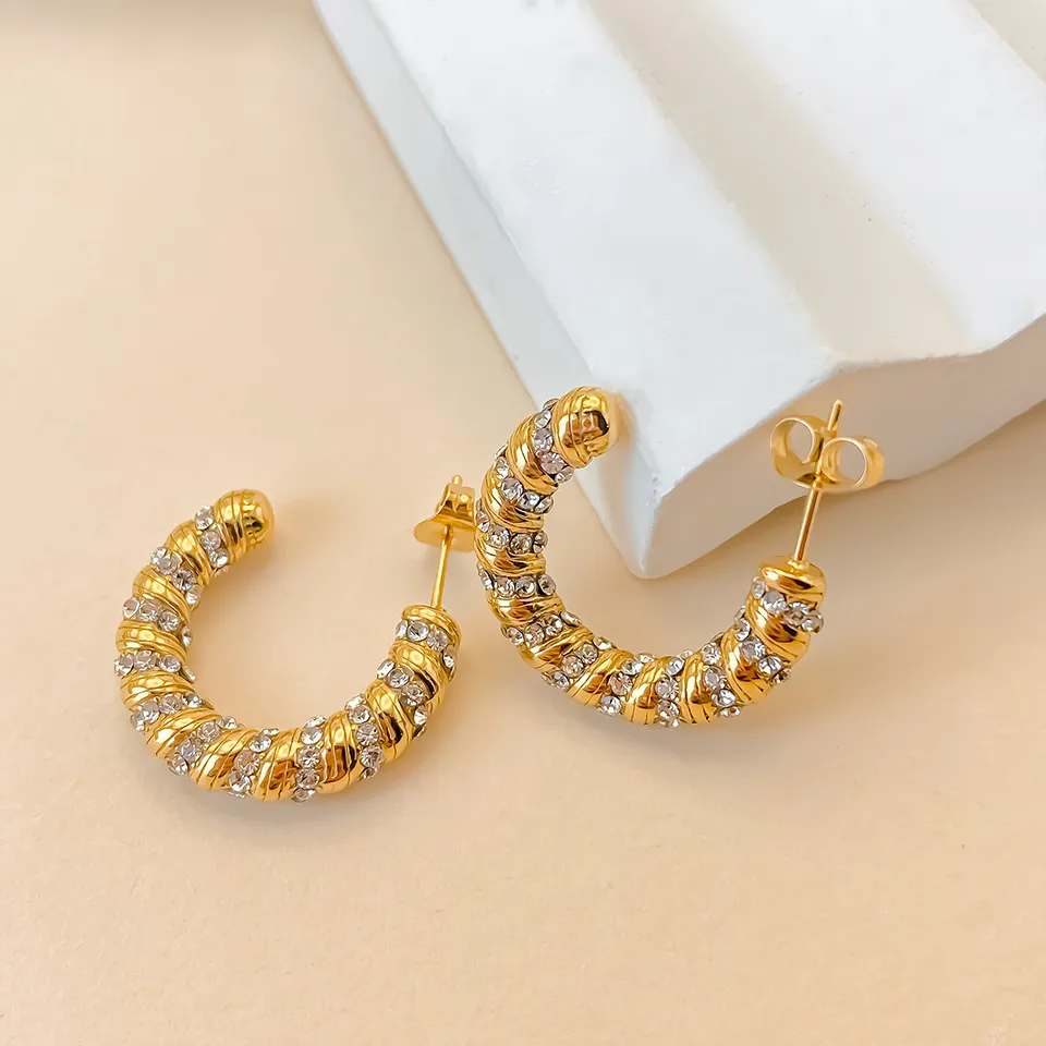 1 Pair IG Style Simple Style Artistic Geometric 304 Stainless Steel Ear Studs display picture 2
