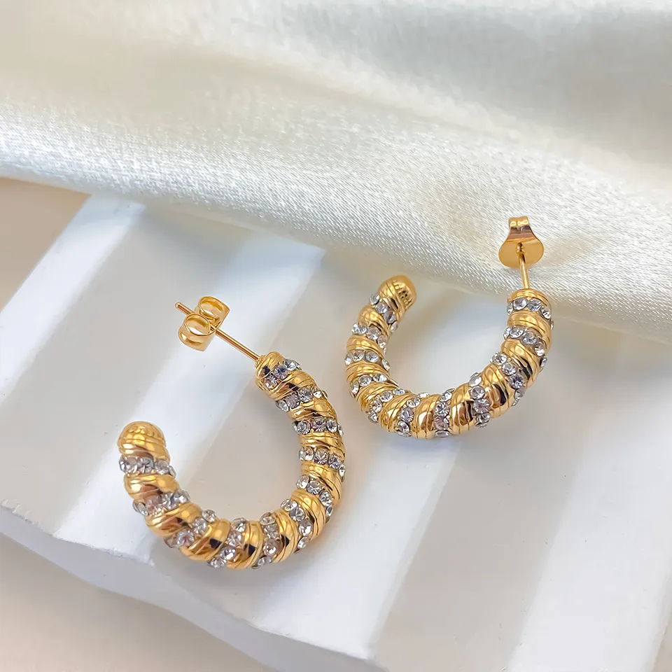 1 Pair IG Style Simple Style Artistic Geometric 304 Stainless Steel Ear Studs display picture 1