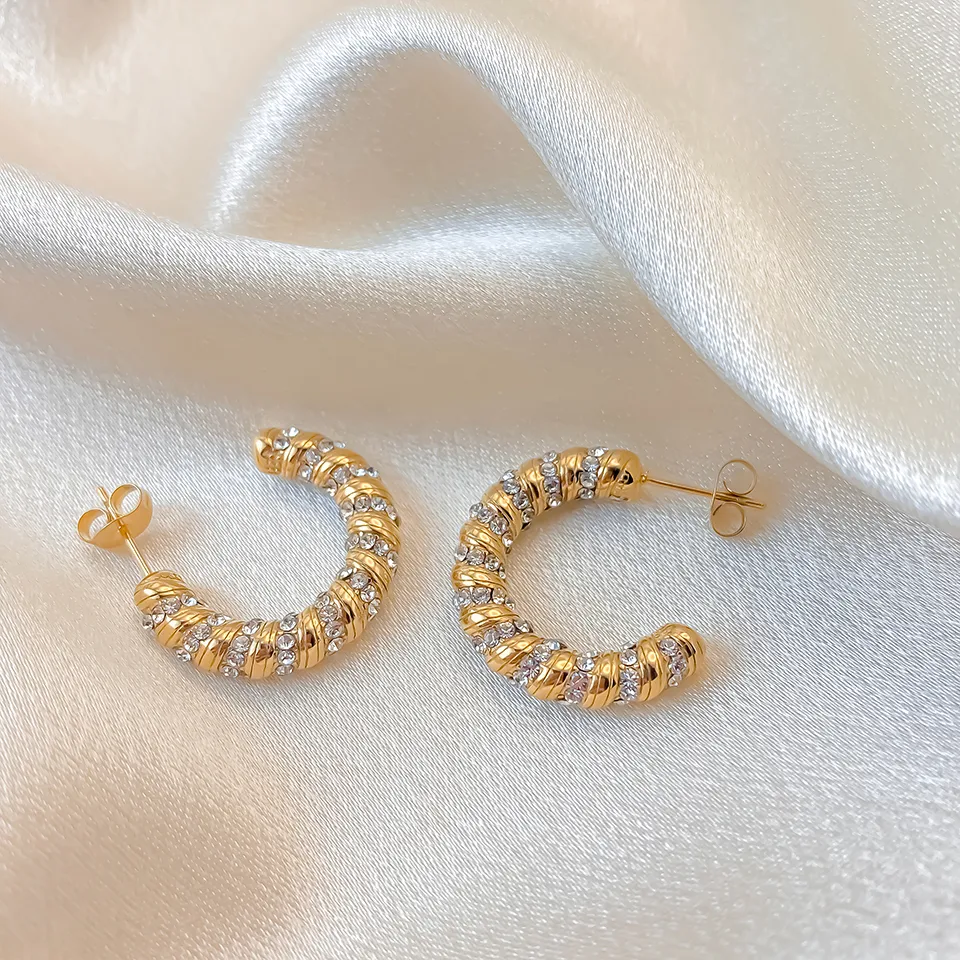 1 Pair IG Style Simple Style Artistic Geometric 304 Stainless Steel Ear Studs display picture 5