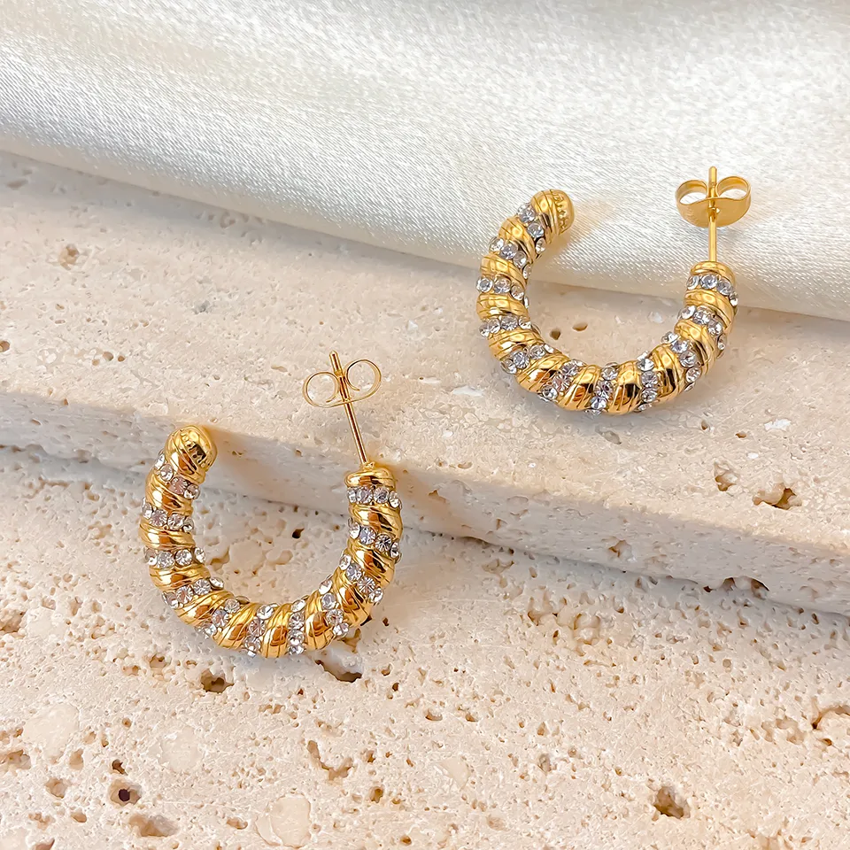 1 Pair IG Style Simple Style Artistic Geometric 304 Stainless Steel Ear Studs display picture 9