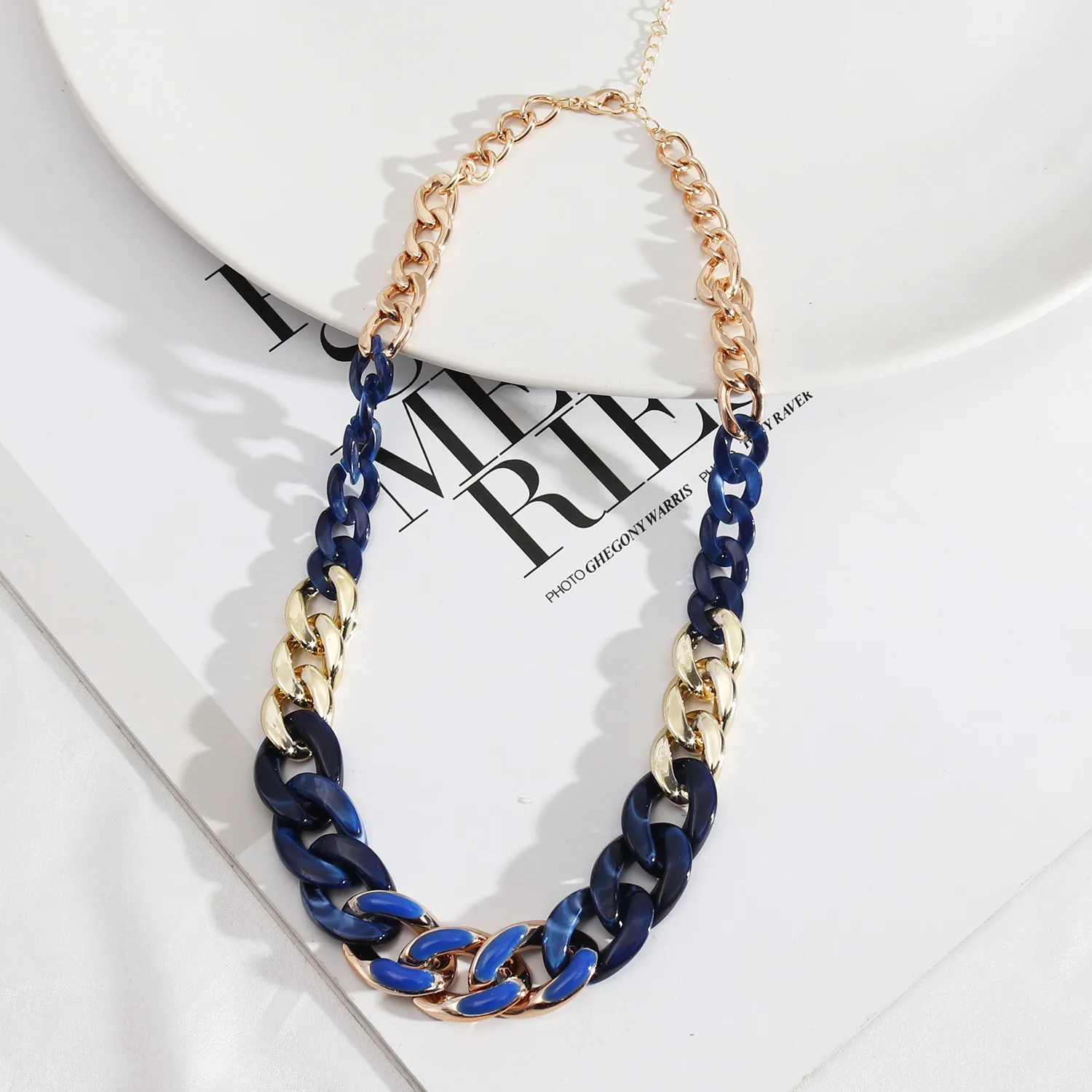 Vintage Style Classic Style Geometric Resin Iron Unisex Necklace display picture 5