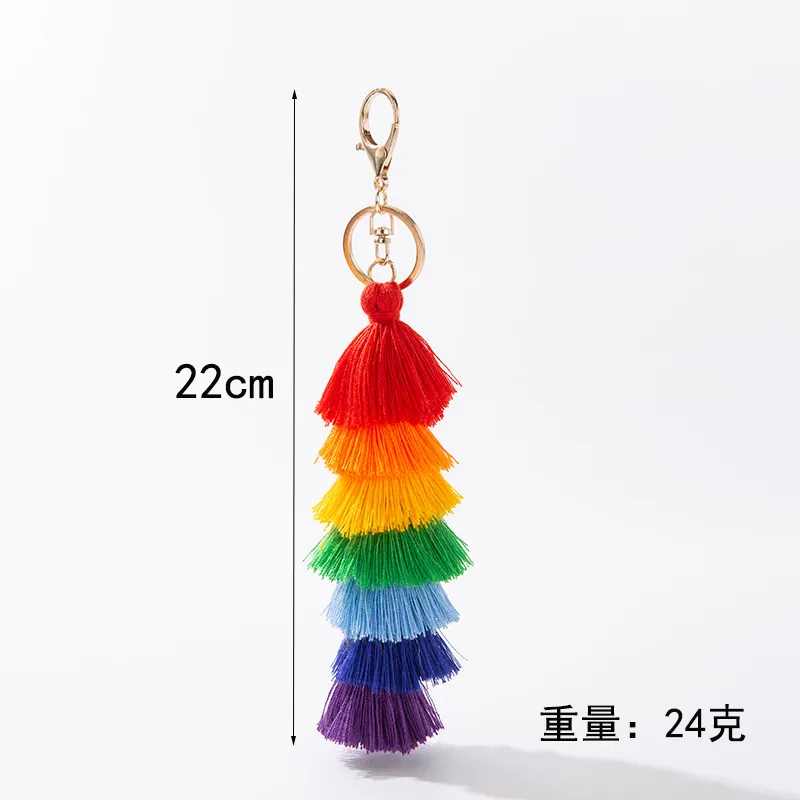 Colorful Tassel DIY Tassel Bag Pendant Keychain Car Pendant Decorative Accessories Factory Direct Supply display picture 2