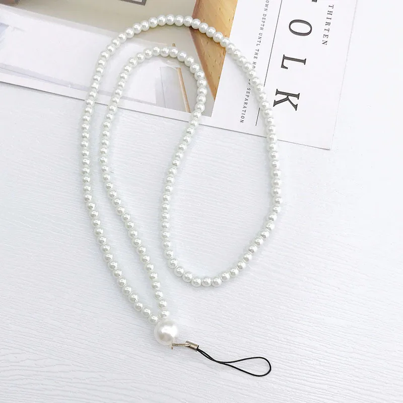 Beaded Solid Color Basic Mobile Phone Chain Lanyard Phone Cases display picture 5
