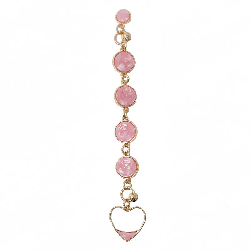 Metal Heart Shape Cute Modern Style Mobile Phone Chain Phone Cases display picture 5