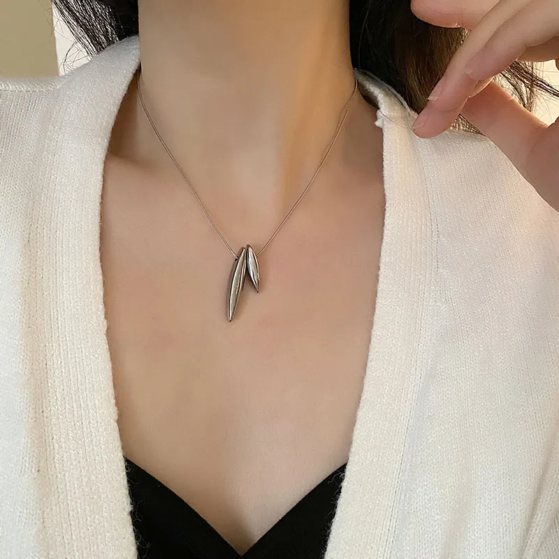Simple Style Classic Style Commute Solid Color Titanium Steel Unisex Pendant Necklace display picture 1