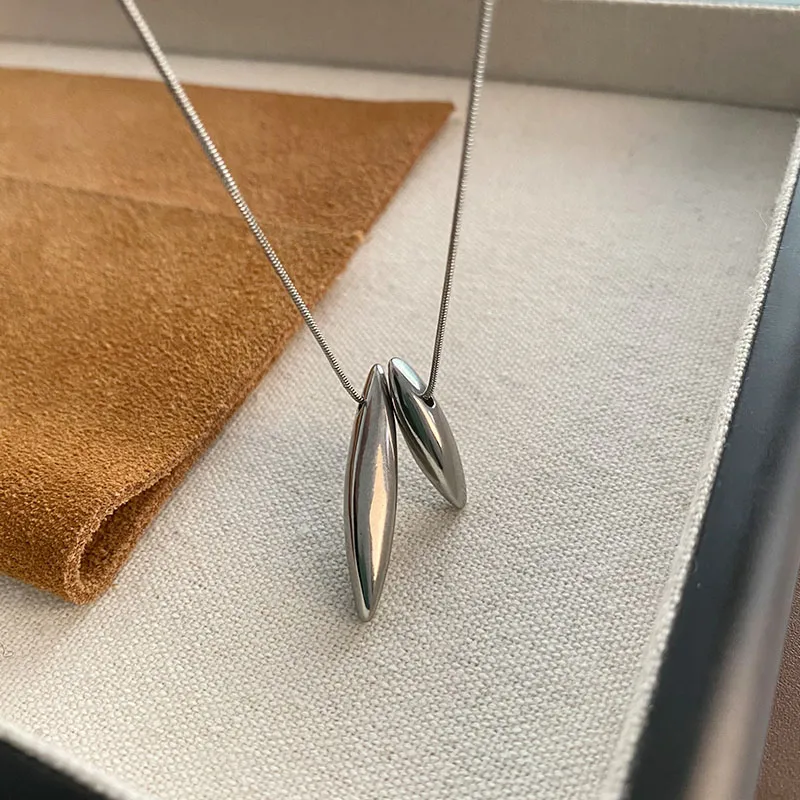 Simple Style Classic Style Commute Solid Color Titanium Steel Unisex Pendant Necklace display picture 5