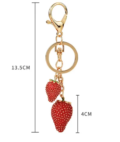 Alloy Strawberry Bag Charms display picture 4