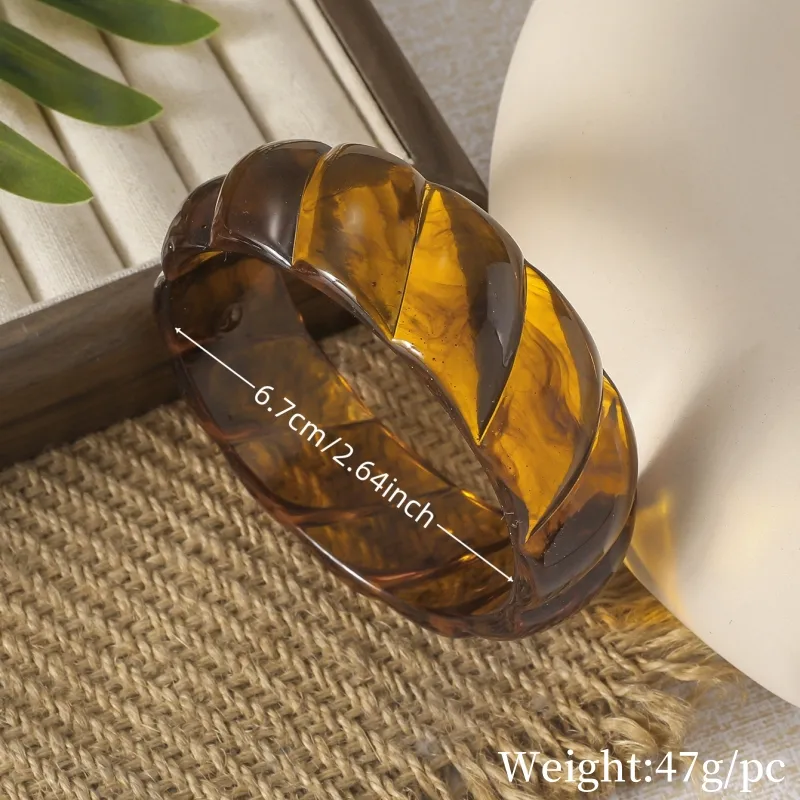 Casual Exaggerated Commute Solid Color Resin Women's Bangle display picture 1