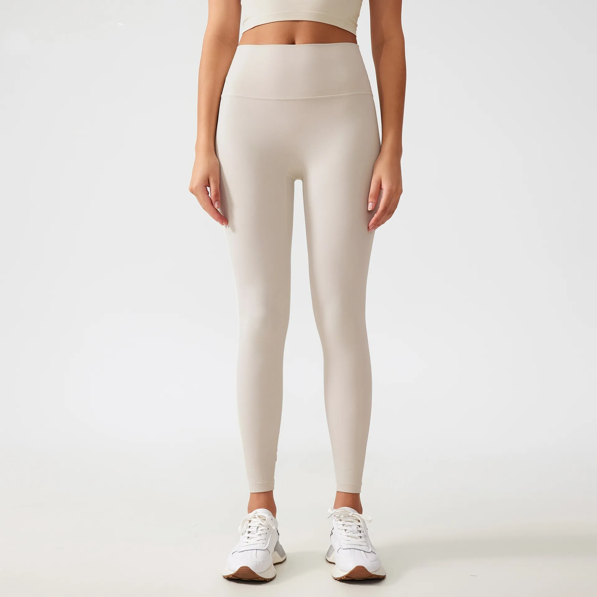Streetwear Sports Solid Color Nylon Cotton Blend Collarless Active Bottoms Leggings display picture 2