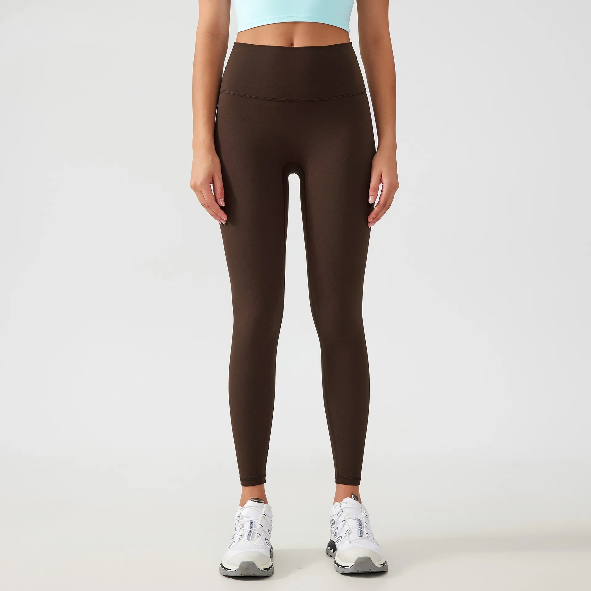 Streetwear Sports Solid Color Nylon Cotton Blend Collarless Active Bottoms Leggings display picture 1