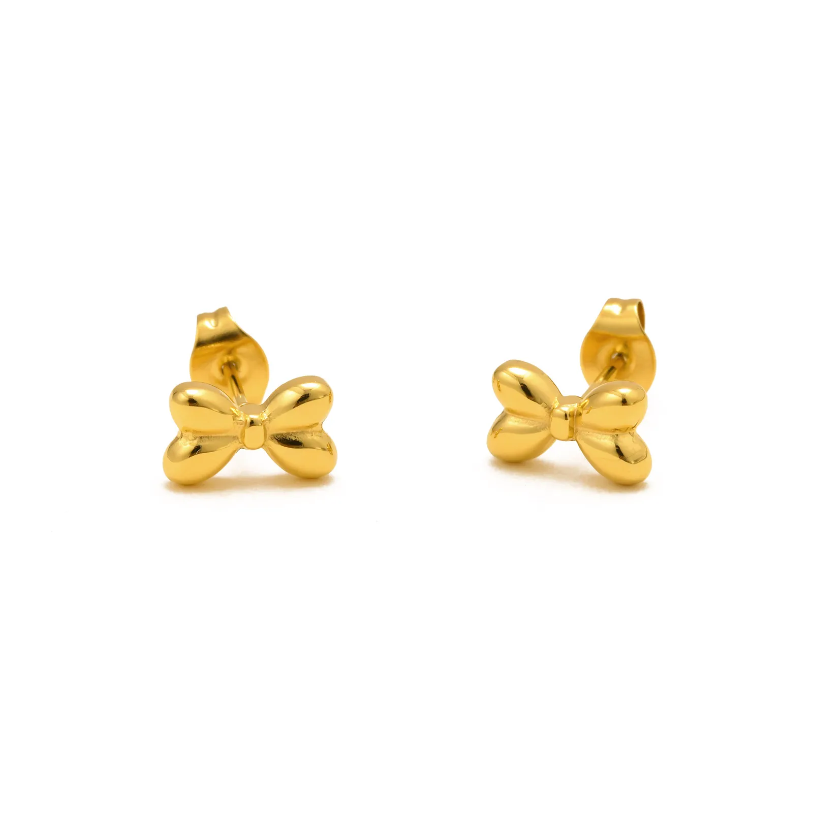 1 Pair Simple Style Bow Knot 201 Stainless Steel Ear Studs display picture 6