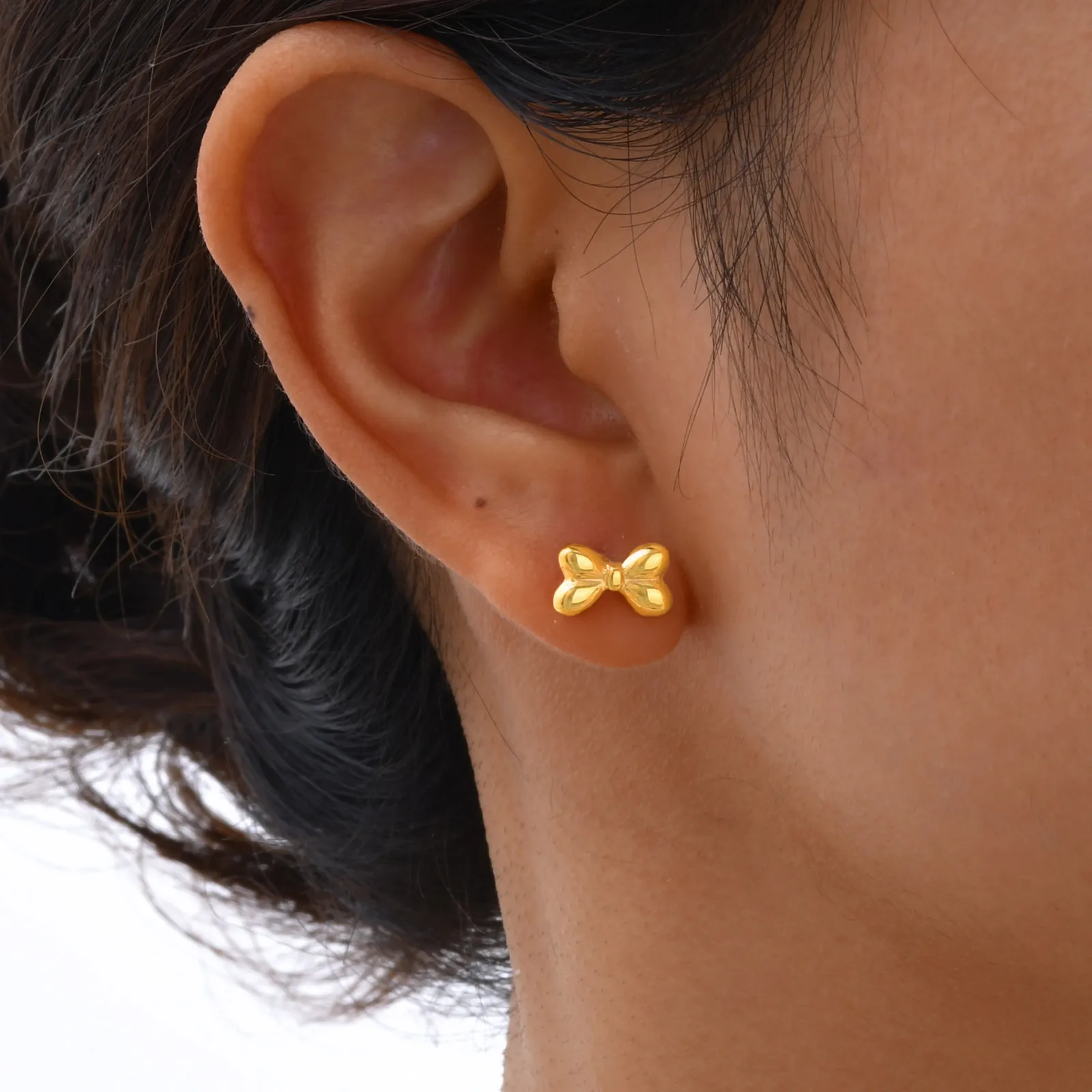 1 Pair Simple Style Bow Knot 201 Stainless Steel Ear Studs display picture 7