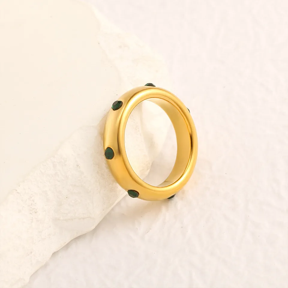 Artistic Commute Solid Color 304 Stainless Steel Women's Rings display picture 3