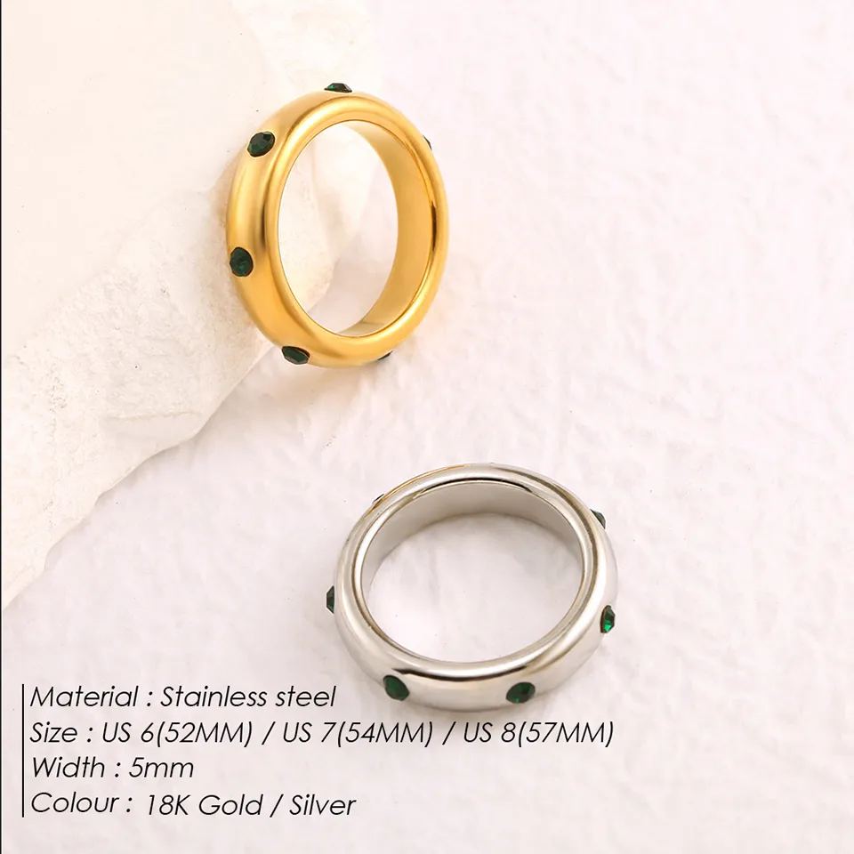 Artistic Commute Solid Color 304 Stainless Steel Women's Rings display picture 6