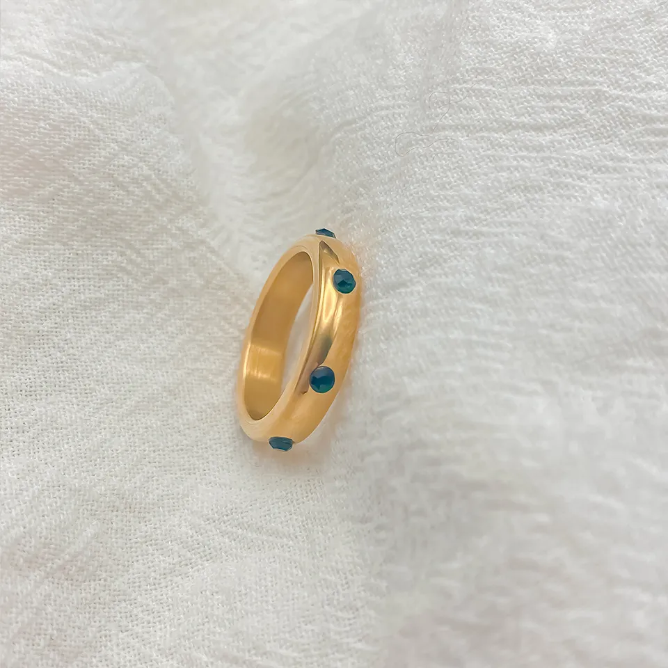 Artistic Commute Solid Color 304 Stainless Steel Women's Rings display picture 5